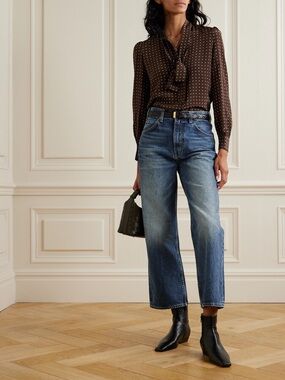 Nili Lotan Arwen cropped high rise jeans